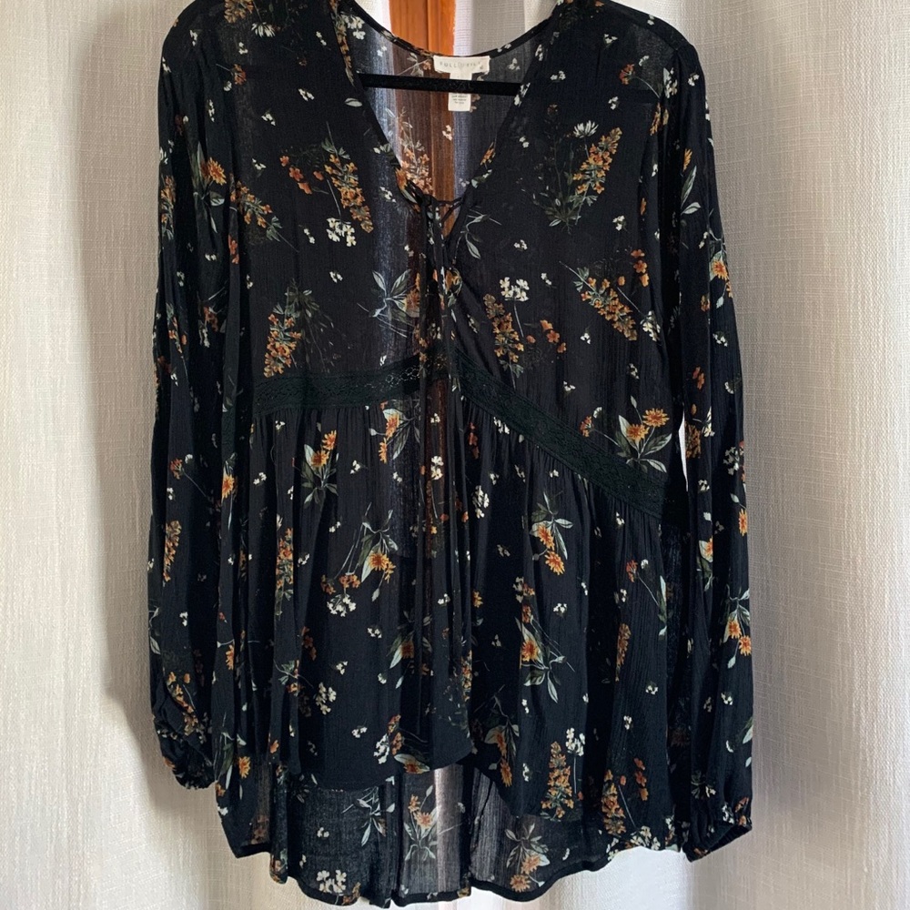 Full Tilt Flowy Boho Long Sleeved Blouse